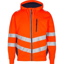 ENGEL Safety sweat cardigan Orange/Blue ink 8025-241