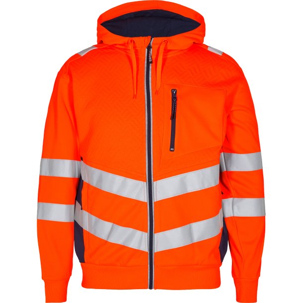 ENGEL Safety sweat cardigan Orange/Blue ink 8025-241