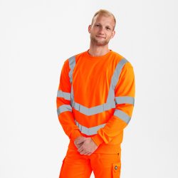 ENGEL Safety sweatshirt Hi-vis Orange 8021-241