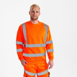 ENGEL Safety sweatshirt Hi-vis Orange 8041-253