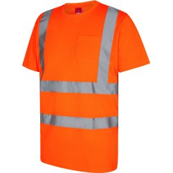 ENGEL Safety T-shirt med brystlomme Hi-vis Orange 9541-151