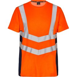ENGEL Safety T-shirt  Orange/Blue ink 9544-182