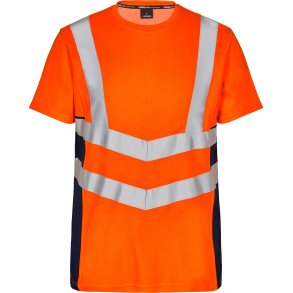 ENGEL Safety T-shirt  Orange/Blue ink 9544-182