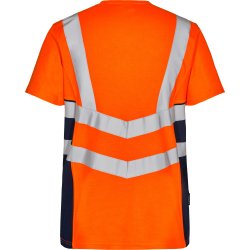 ENGEL Safety T-shirt  Orange/Blue ink 9544-182