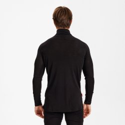 ENGEL Uld undertrje med lynls Sort 7266-219