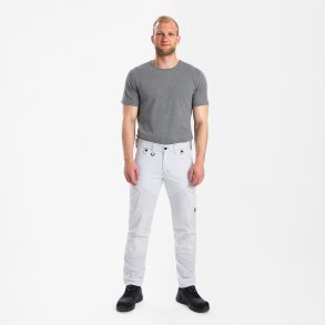 ENGEL X-treme hndvrkerbukser med 4-vejs strk Hvid 2369-317