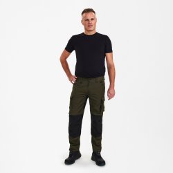 ENGEL X-treme hndvrkerbukser med strk Forest Green/Sort 0362-740
