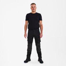 ENGEL X-treme hndvrkerbukser med strk Sort/Antrazitgr 0362-740