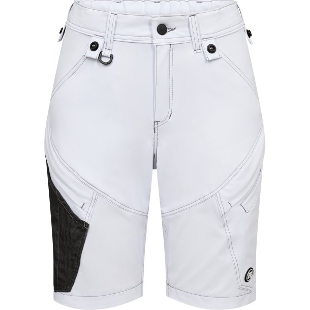 ENGEL X-treme dame arbejdsshorts med 4-vejs strk Hvid 6361-417