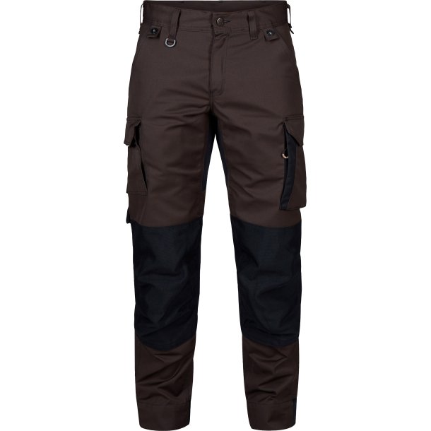 ENGEL X-treme hndvrkerbukser med strk Mokkabrun/Sort 0362-740