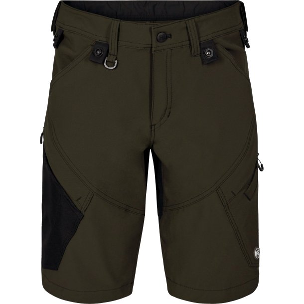 ENGEL X-treme hndvrkershorts med 4-vejs strk Forest Green 6366-317