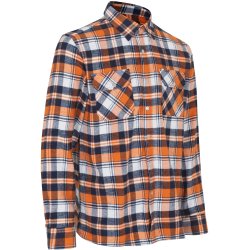 ID 0204 Green leaf skjorte  trykknap Orange