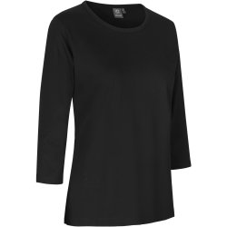 ID 0313 PRO Wear T-shirt 3/4 rmet  dame Sort