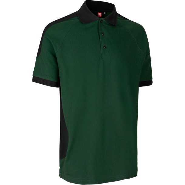 ID 0322 PRO Wear poloshirt  kontrast Flaskegrn