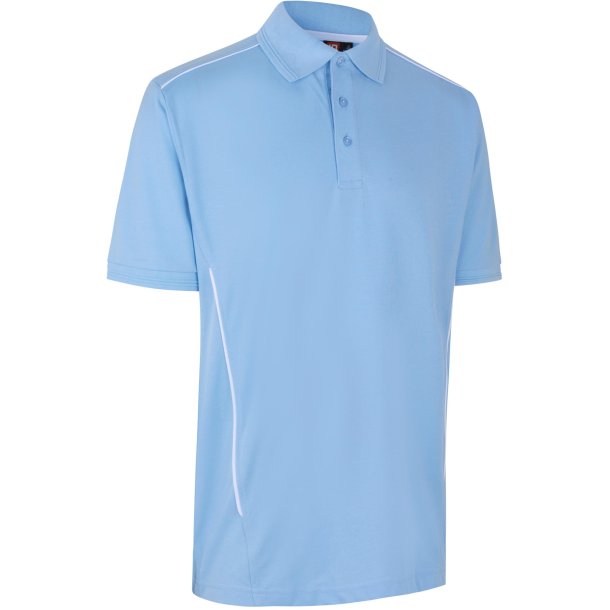 ID 0328 PRO Wear poloshirt  piping Lys bl