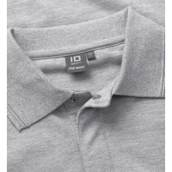 ID 0330 PRO Wear poloshirt  trykknap Gr melange