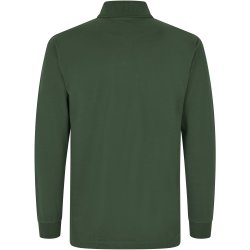 ID 0336 PRO Wear l/ poloshirt  trykknap Flaskegrn