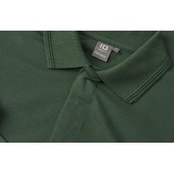 ID 0336 PRO Wear l/ poloshirt  trykknap Flaskegrn