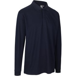 ID 0336 PRO Wear l/ poloshirt  trykknap Navy