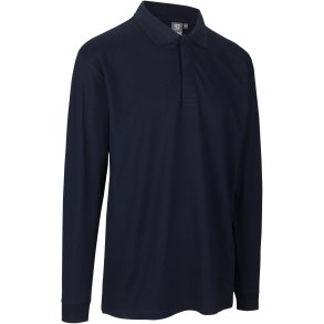 ID 0336 PRO Wear l/ poloshirt  trykknap Navy