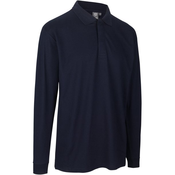 ID 0336 PRO Wear l/ poloshirt  trykknap Navy