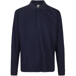 ID 0336 PRO Wear l/ poloshirt  trykknap Navy