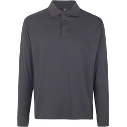 ID 0336 PRO Wear l/æ poloshirt  trykknap Silver grey