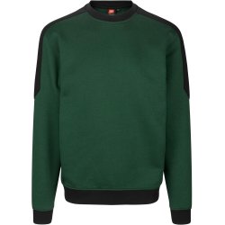 ID 0362 PRO Wear sweatshirt  kontrast Flaskegrøn