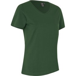 ID 0373 PRO Wear CARE T-shirt  V-hals  dame Flaskegrøn