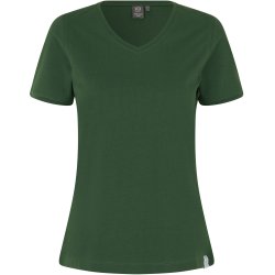 ID 0373 PRO Wear CARE T-shirt  V-hals  dame Flaskegrøn
