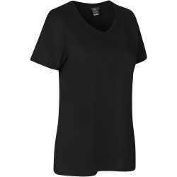 ID 0373 PRO Wear CARE T-shirt  V-hals  dame Sort