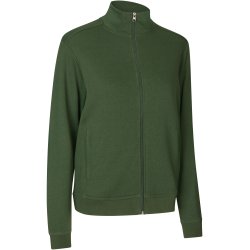 ID 0383 PRO Wear CARE cardigan  ubørstet  dame Flaskegrøn