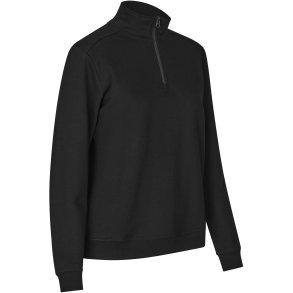 ID 0385 PRO Wear CARE sweat  ubrstet  1/4 zip  dame Sort