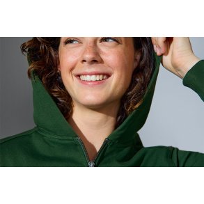 ID 0389 PRO Wear CARE sweatshirt  hoodie  zip  dame Flaskegr�n