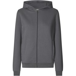 ID 0389 PRO Wear CARE sweatshirt  hoodie  zip  dame Silver grey