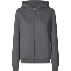ID 0389 PRO Wear CARE sweatshirt  hoodie  zip  dame Silver grey