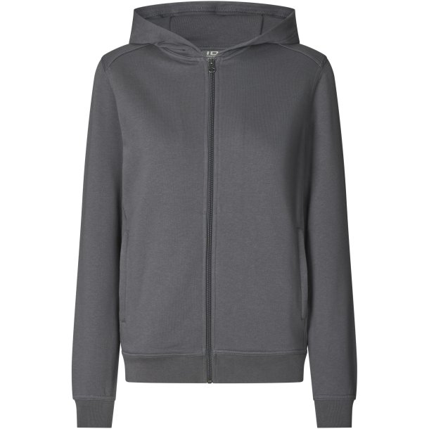 ID 0389 PRO Wear CARE sweatshirt  hoodie  zip  dame Silver grey