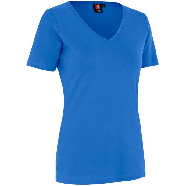 ID 0506 Interlock T-shirt  V-hals Azur