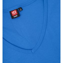 ID 0506 Interlock T-shirt  V-hals Azur