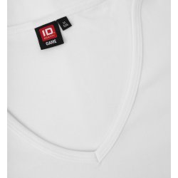 ID 0506 Interlock T-shirt  V-hals Hvid