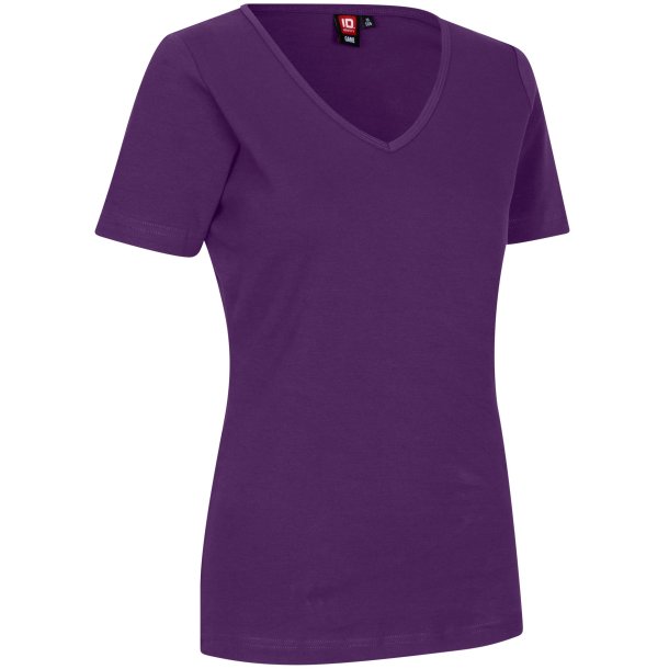 ID 0506 Interlock T-shirt  V-hals Lilla