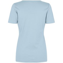 ID 0506 Interlock T-shirt  V-hals Lys bl