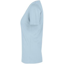 ID 0506 Interlock T-shirt  V-hals Lys bl