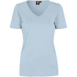 ID 0506 Interlock T-shirt  V-hals Lys bl