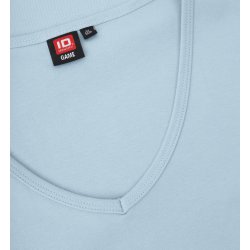 ID 0506 Interlock T-shirt  V-hals Lys bl