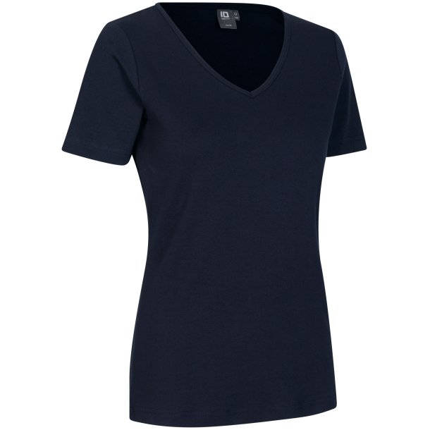 ID 0506 Interlock T-shirt  V-hals Navy