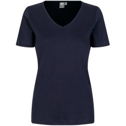 ID 0506 Interlock T-shirt  V-hals Navy