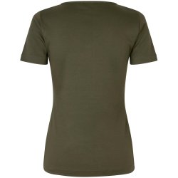 ID 0506 Interlock T-shirt  V-hals Oliven
