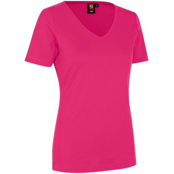 ID 0506 Interlock T-shirt  V-hals Pink