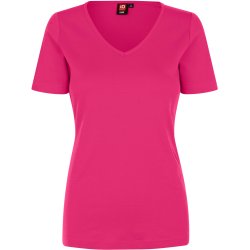 ID 0506 Interlock T-shirt  V-hals Pink